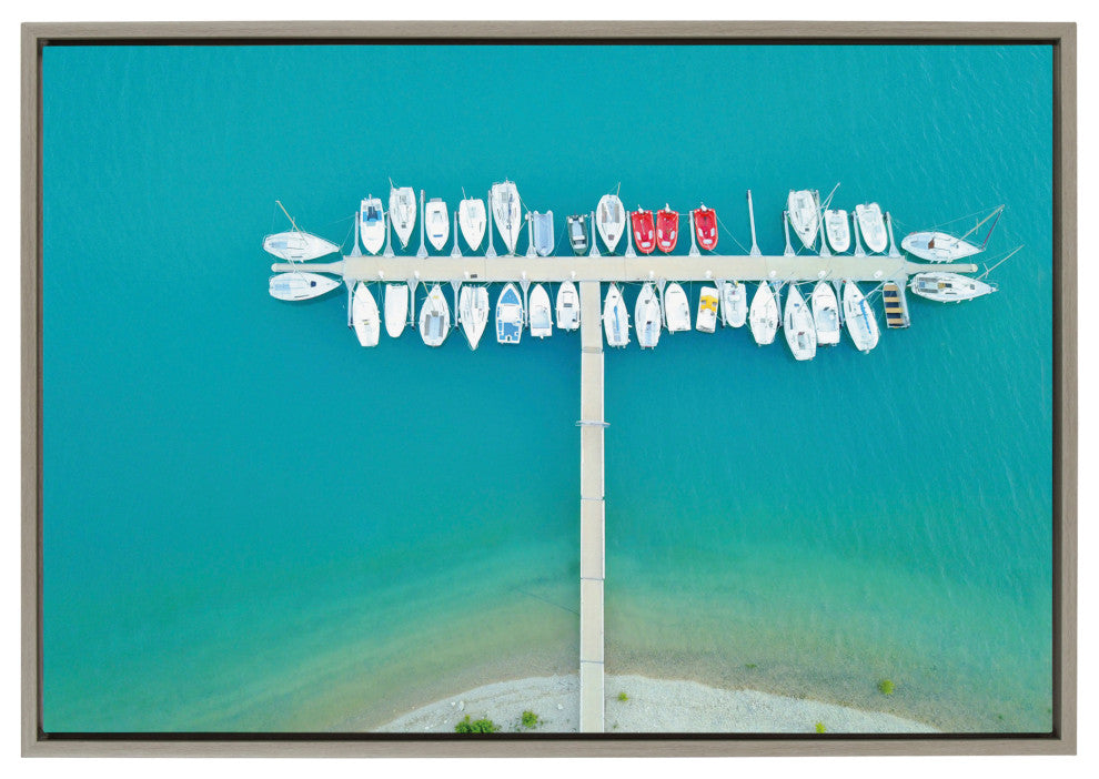 Sylvie Gorges du Verdon 2 Framed Canvas by Rachel Bolgov, Gray 23x33