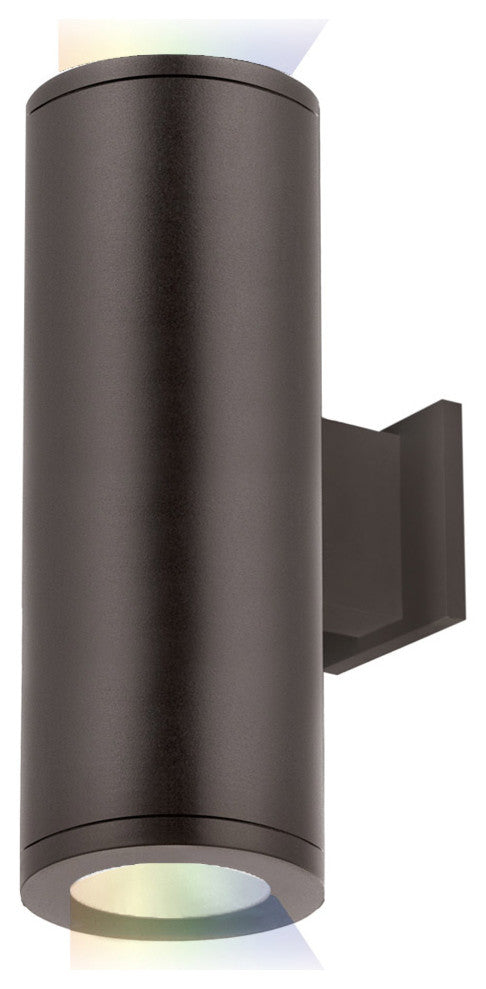 Tube Architectural 5" LED Color Changing Wall-Light Straight Narrow Beam, Bronze