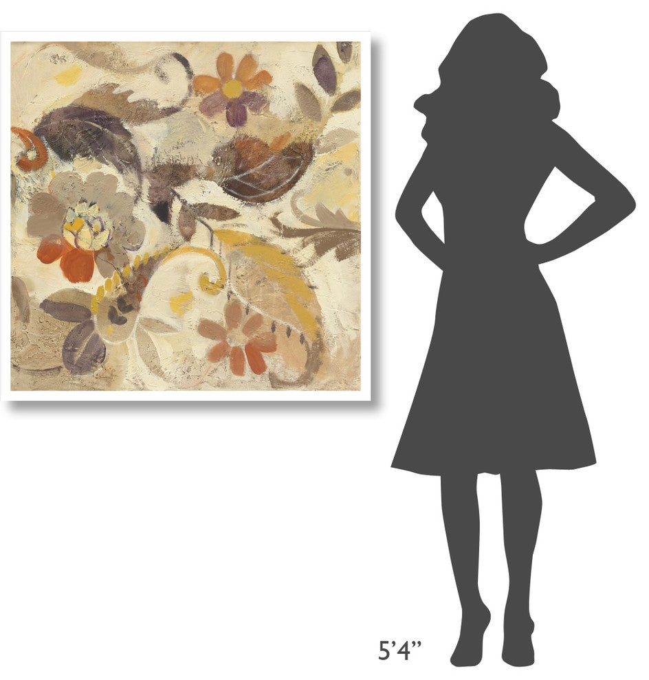 "Fall Paisley I" Digital Paper Print by Albena Hristova, 38"x38"