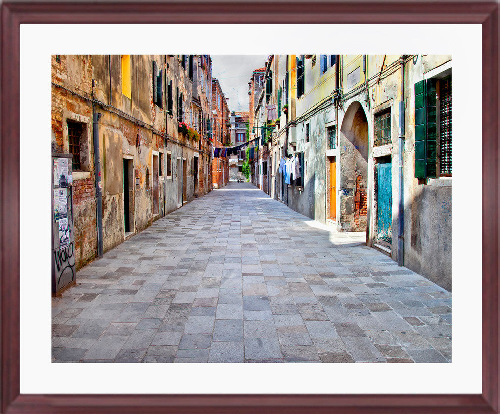 Artwork, Strada Castello, Venezia The Venice Collection, Framed
