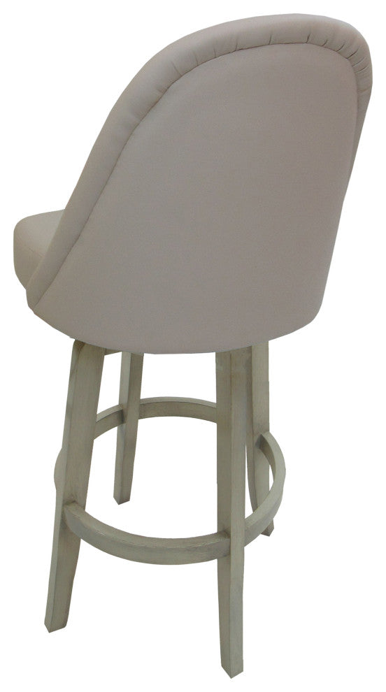 Swivel Counter 26" 30" Extra Tall 34" Wood Bar Stool M-235 Vivian Base, Beige