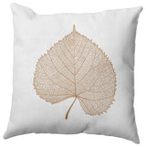 Leaf Study Accent Pillow, Caramel, 20"x20"