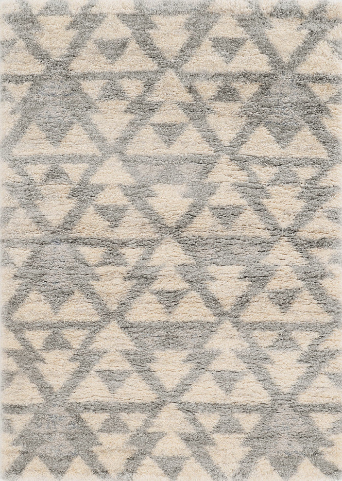 KAS Merino 6701 Ivory/Gray Southern Area Rug, 5'3"x7'7"
