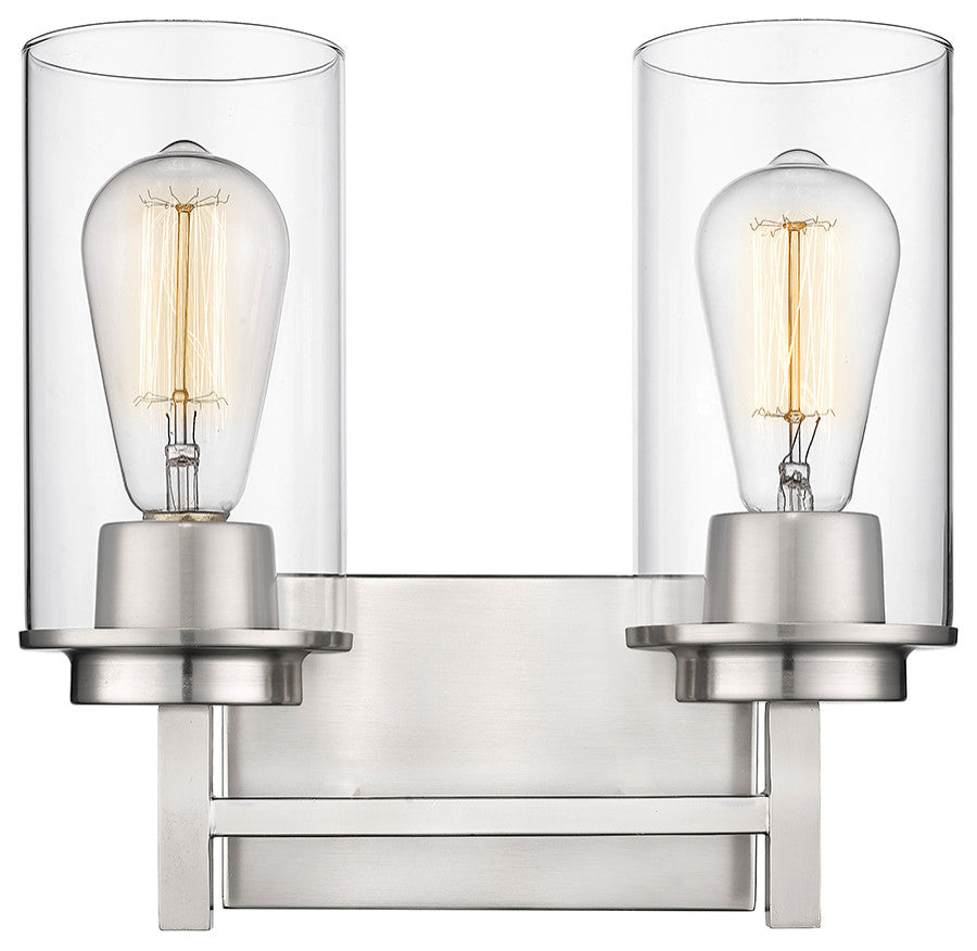 2 Light 11.5" Brushed Nickel Vanity Light