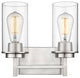 2 Light 11.5" Brushed Nickel Vanity Light