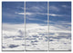 "Flight over Bright Clouds" Canvas Art, 3 Panels, 36"x28"