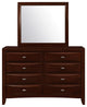 HomeRoots New Merlot Mirror With Rectangular Sleek Wood Trim