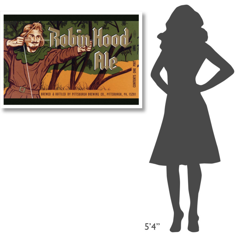"Robin Hood Ale" Digital Paper Print by Vintage Booze Labels, 42"x29"
