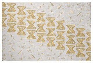 Bongo Beats Rug Rug, Yellow, 5'x7'