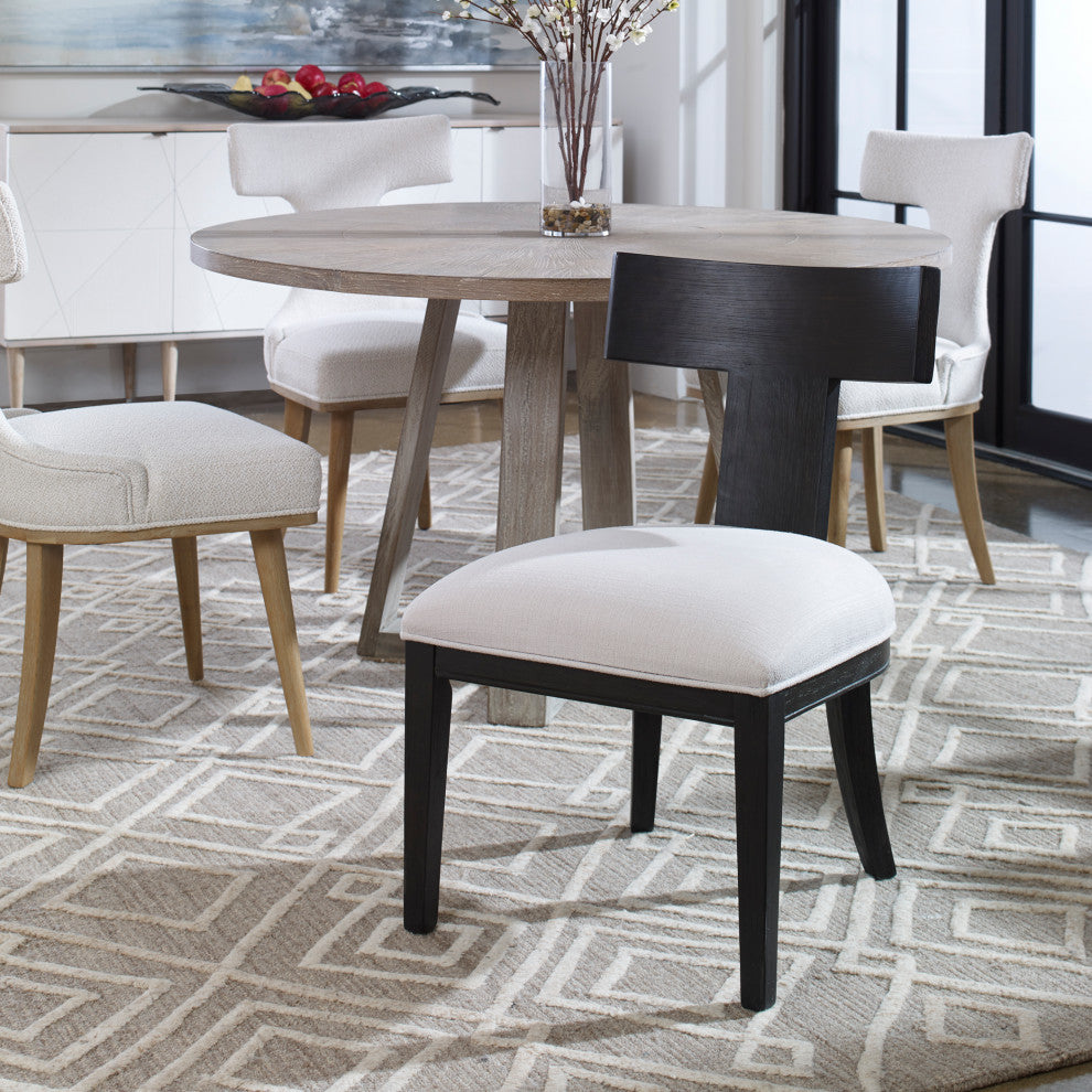 Idris Armless Chair, Charcoal