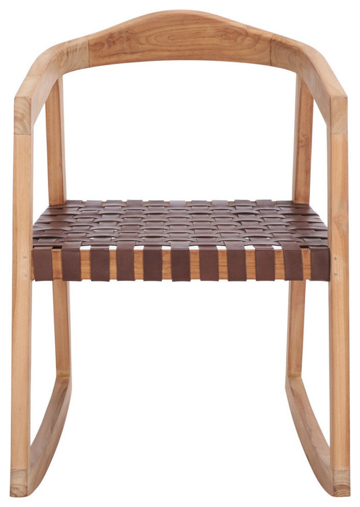 Safavieh Willa Rocking Dining Chair, Cognac/Natural