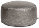 Pouf Ottoman With Cover, Glam Zinc