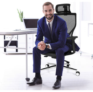 Costway Ergonomic Office Chair High-Back Mesh Chair w/Adjustable Lumbar Support