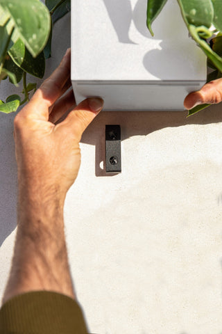 Veadek Geo Series Hanging 5" Planter, White, 5", 2 Pack