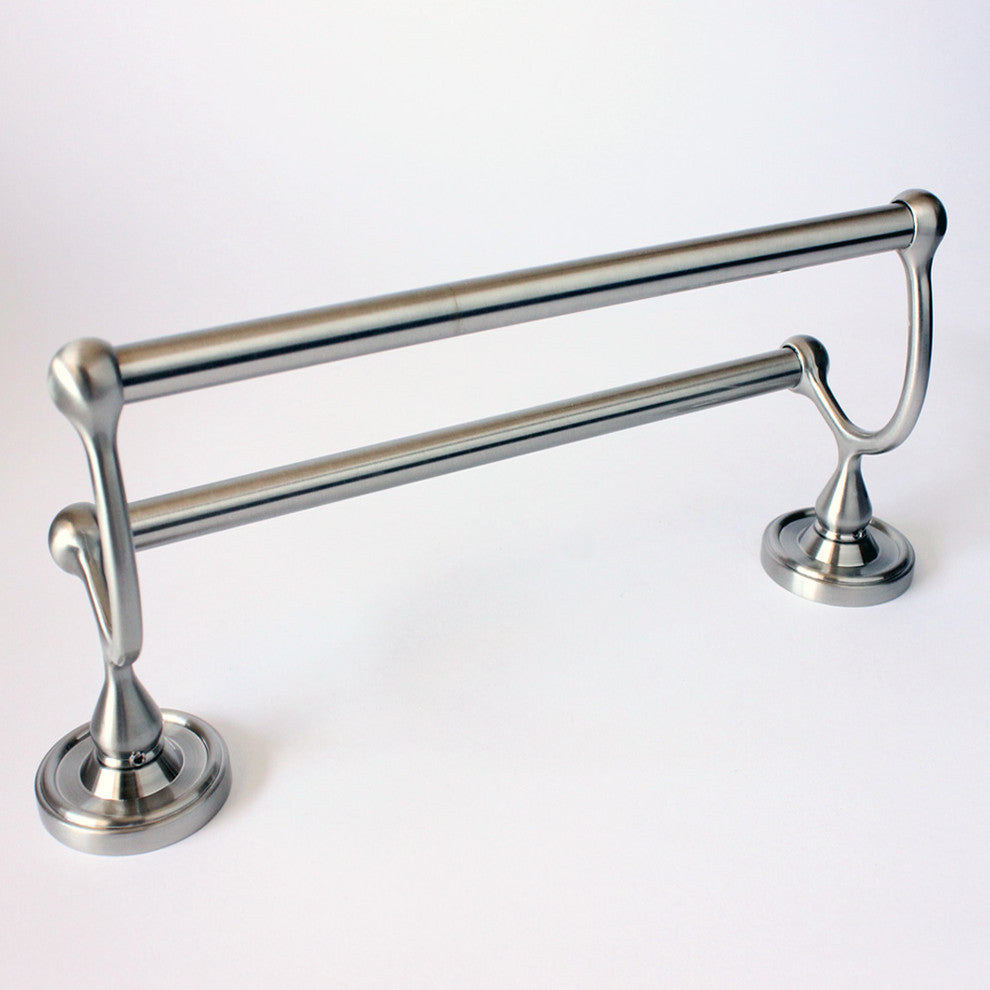 Midtown 24" Double Towel Bar, Satin Nickel