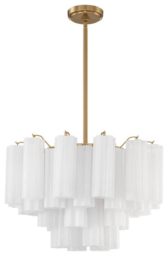 CRYSTORAMA Addis 9 Light Aged Brass Chandelier
