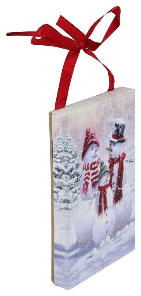 6"x4" Pre-Lit LED "Snowman" Christmas Wall Art Decoration