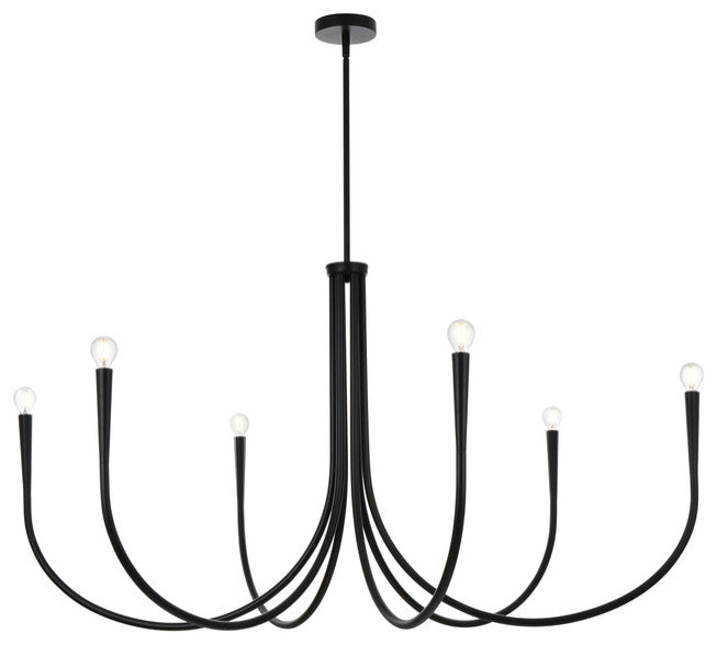 Home Living 55" Chandelier, Black