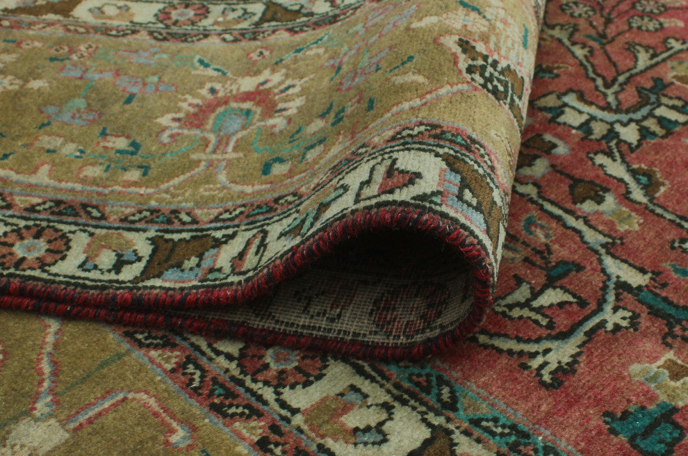 Fine Vintage Distressed Ashmath Red Rug