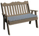 Poly Royal English Garden Bench, Weathered Wood, 5 Foot