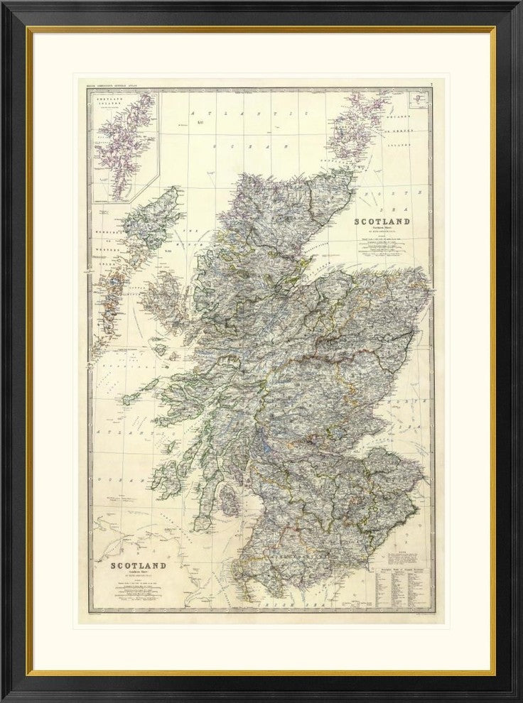 "Composite: Scotland, 1861"  by Alexander Keith Johnston, 34x46"