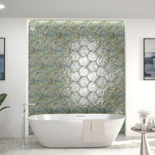 Gaudi React Hex Ocean Porcelain Floor and Wall Tile