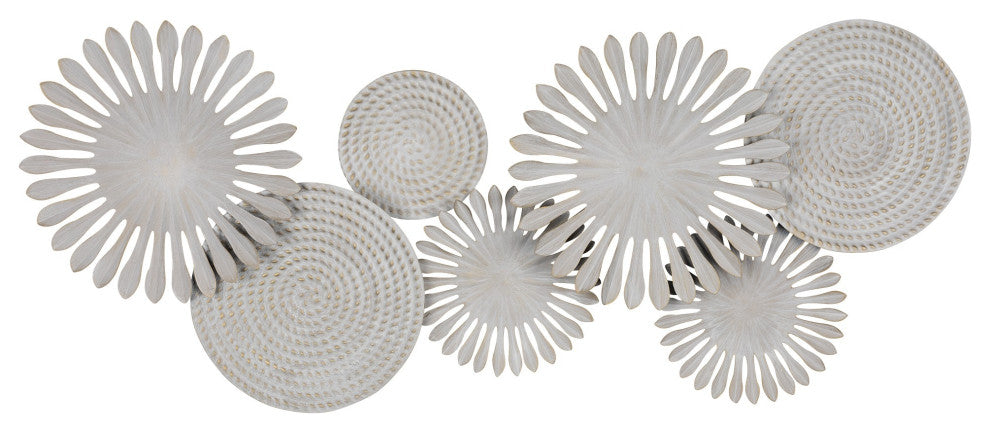 White Burst Metal Wall Decor