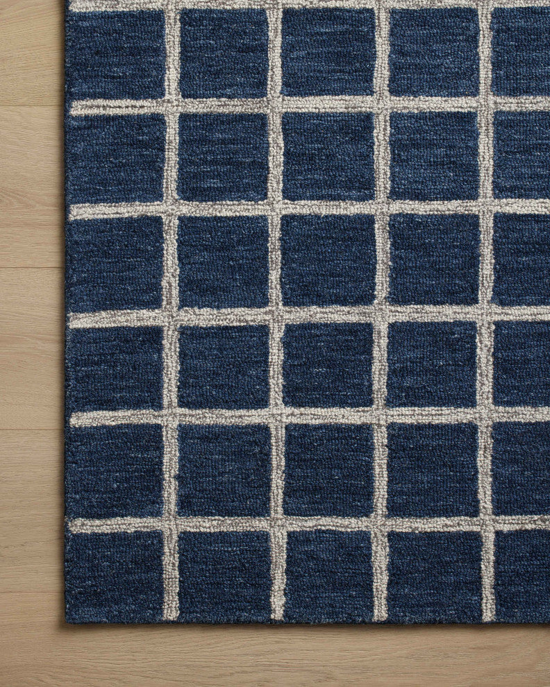 Chris Loves Julia x Loloi Polly Navy / Silver 2'-6" x 9'-9" Runner Rug