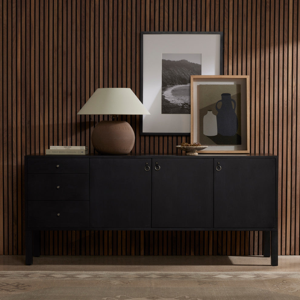 Isador Sideboard, Black Wash Poplar