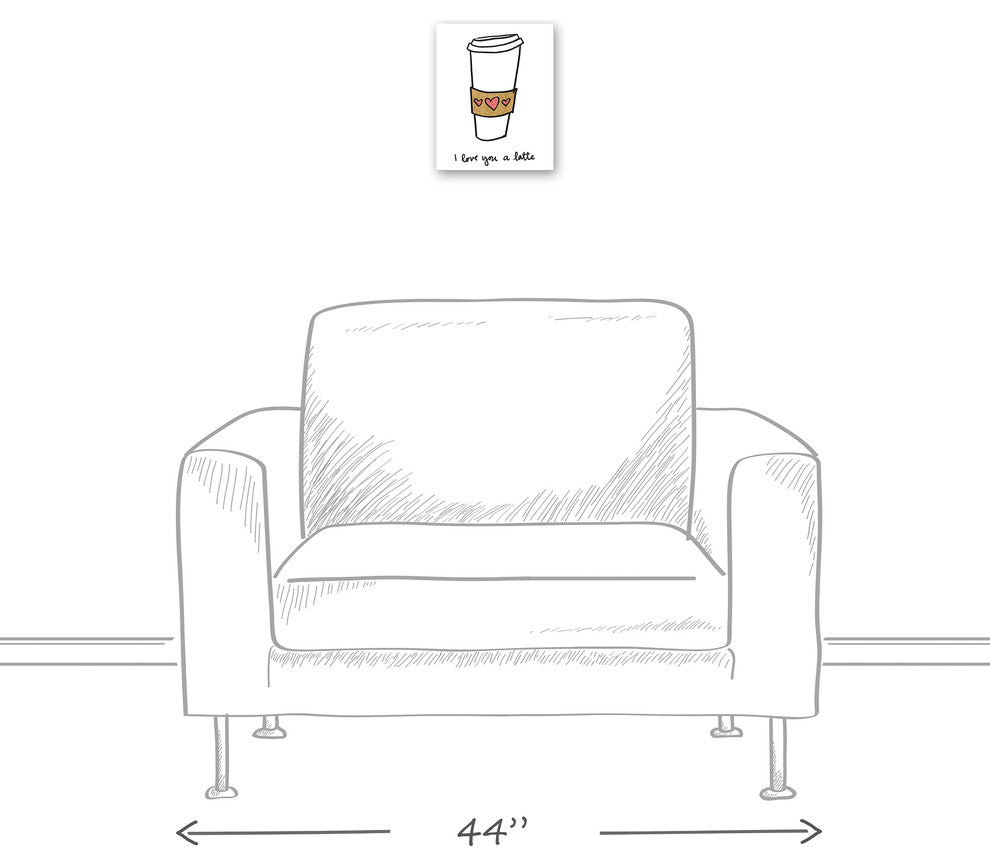 Love You a Latte Canvas Wall Art