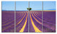"Lonely Uphill Tree in Lavender Field" Landscape Wall Art, 4 Panels, 48"x28"