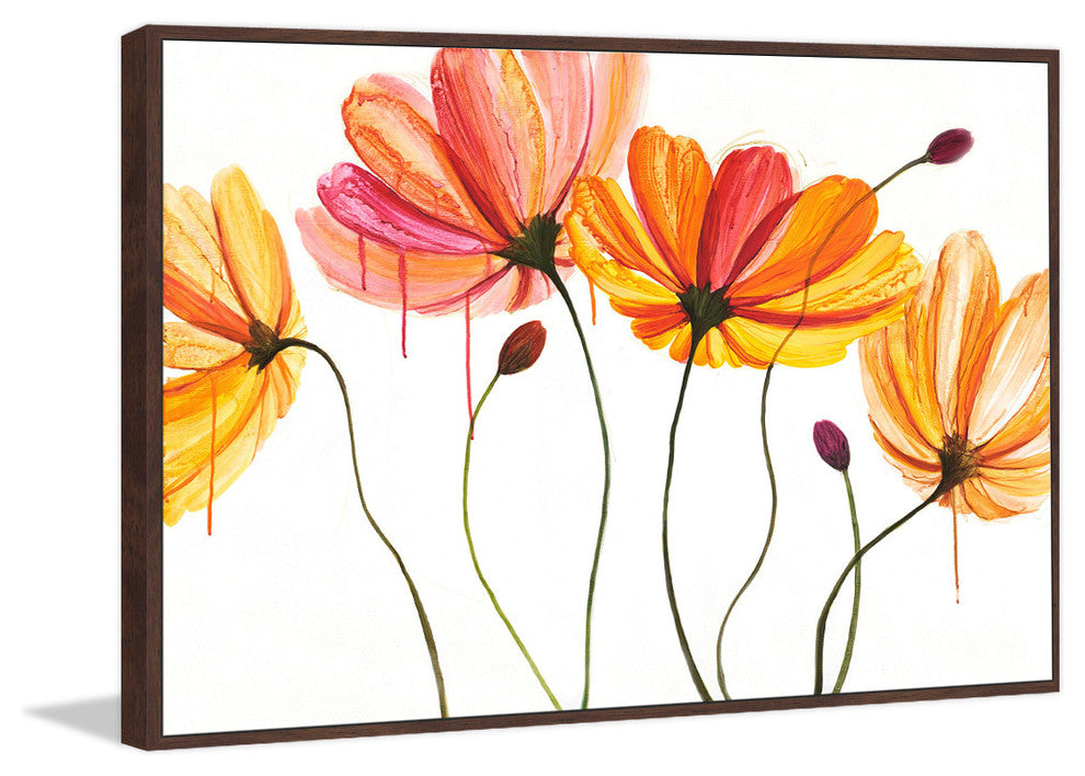 "Luminous Blossoms II" by Julie Joy Floater Framed Print Canvas, 60x40