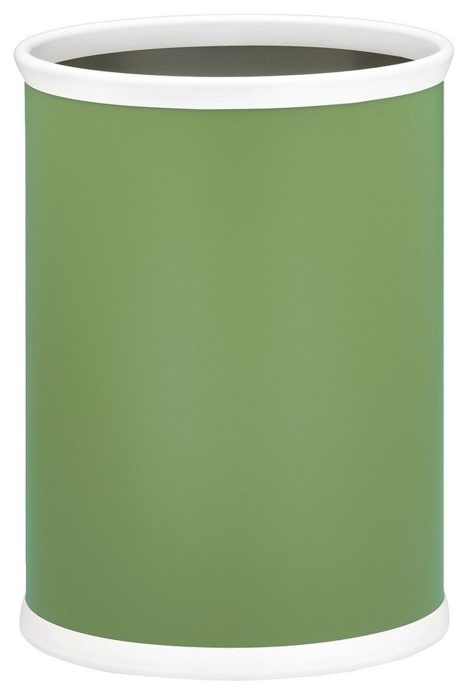 Kraftware Oval Wastebasket, Mist Green