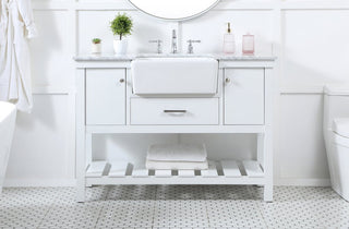 Home Living 22" Farmhouse White-Light Bathroom Vanity