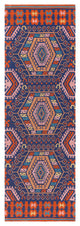Surya Sajal SAJ-1060 2'6"x8' Rug, Navy/Burnt Orange/Camel/Pale Pink/Peach/Aqua