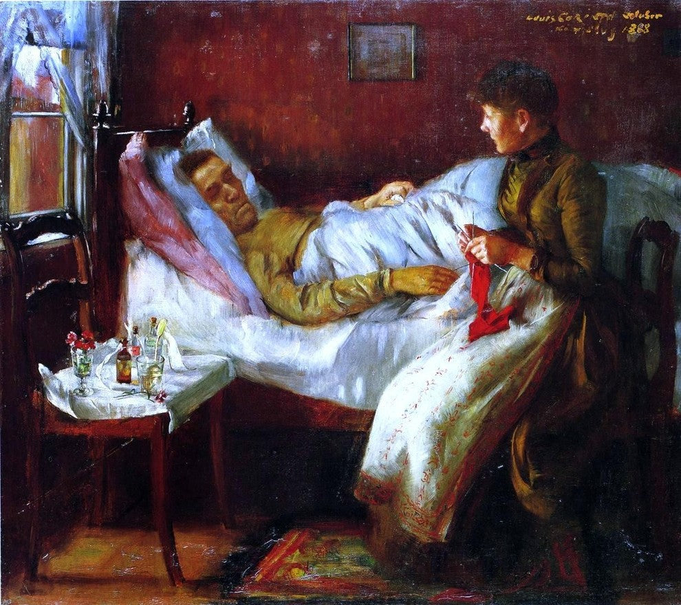Lovis Corinth Franz Heinrich Corinth on His Sickbed Gallery Wrapped Canvas Print