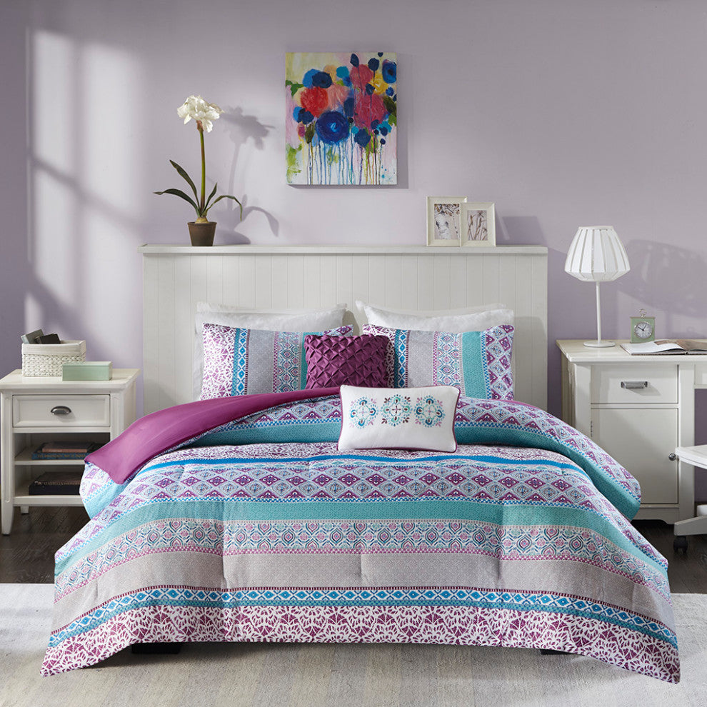 Intelligent Design Joni Comforter Set, Purple