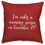 Mr. Claus, Red 18x18 Throw Pillow Cover