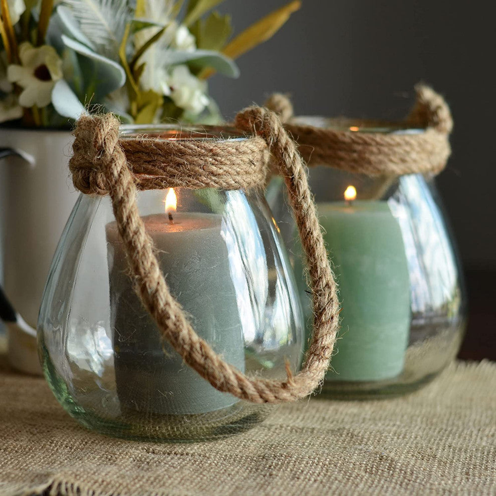 Bell-Jar Candle Holders, Set of 2