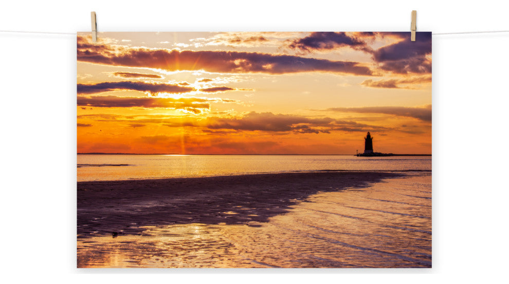 Cape Henlopen Sunset Landscape Photo, Unframed Coastal Wall Art Paper Prints, 18" X 24"