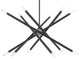 Livex Lighting 46776 Soho 12 Light 28"W Commercial Abstract - Scandinavian Gray