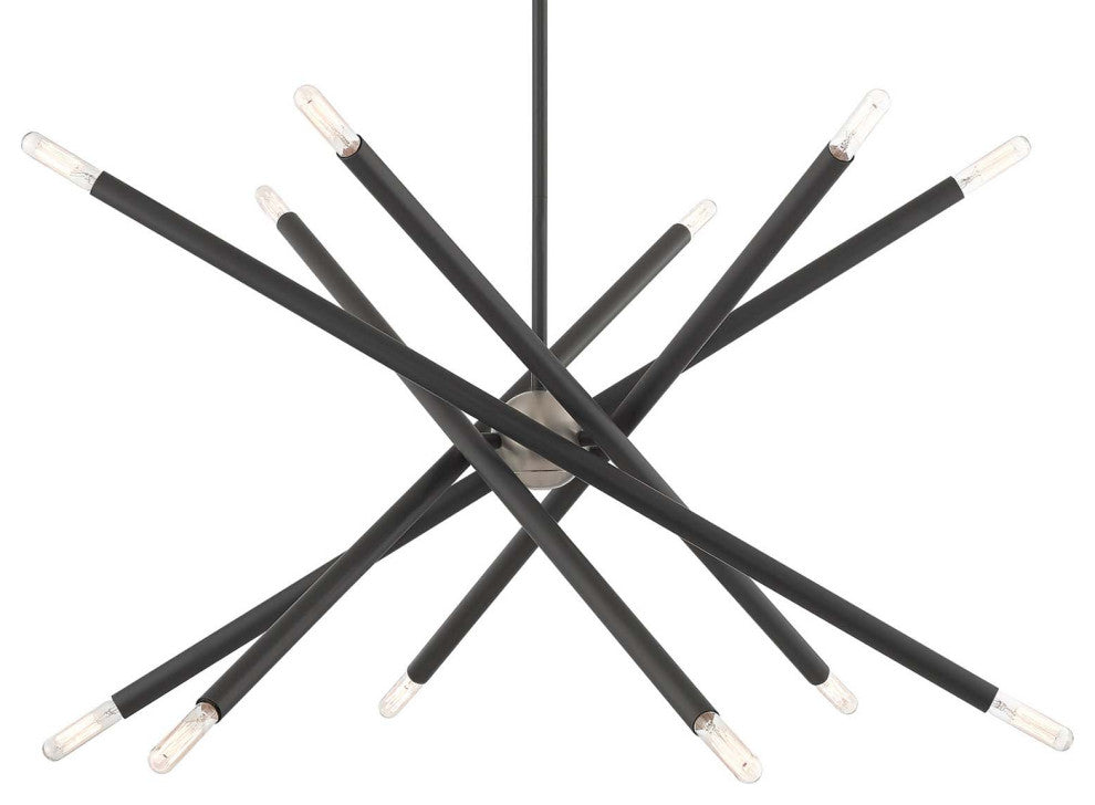 Livex Lighting 46776 Soho 12 Light 28"W Commercial Abstract - Scandinavian Gray