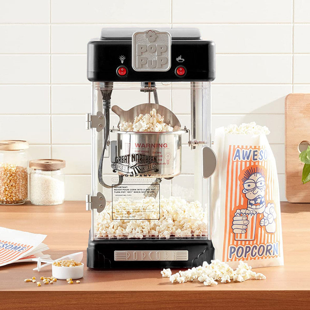 Pop Pup Popcorn Machine 2.5oz Popper With Stainless-Steel Kettle and A