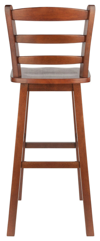 Scalera Ladder Back Swivel Seat Bar Stool, Walnut