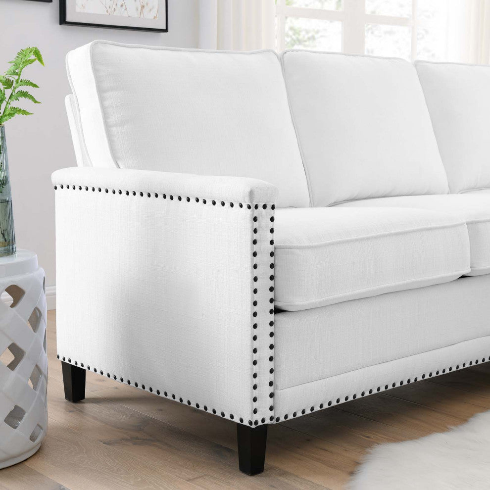 Sofa, Fabric, White, Modern, Living Lounge Room Hotel Lobby Hospitality