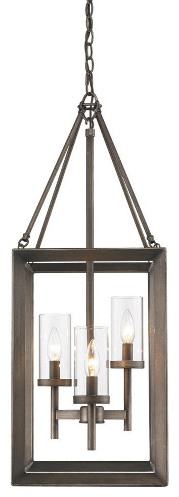 Golden Lighting Olympia Pendant, Gunmetal Bronze
