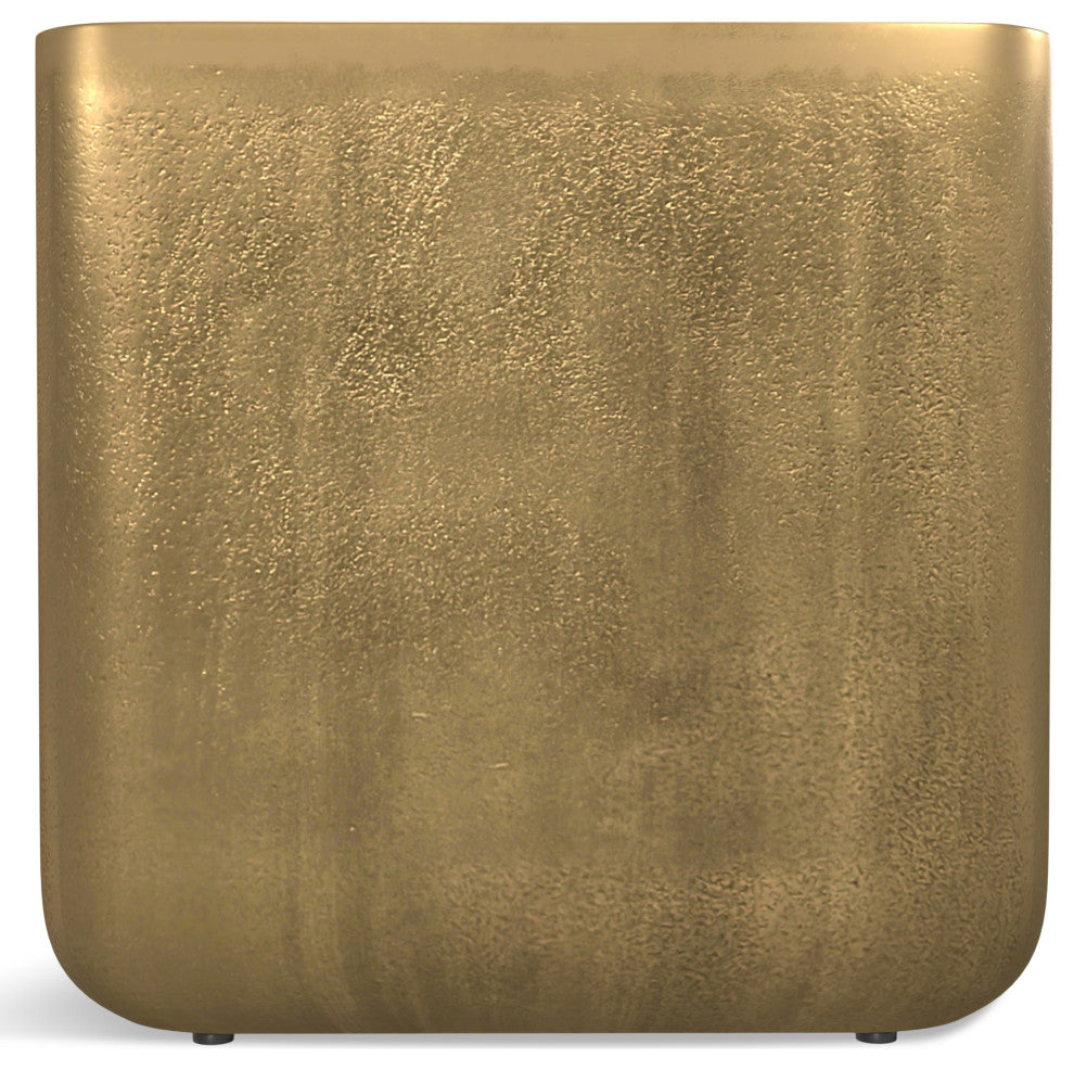 Bassett Side Table, Antique Brass