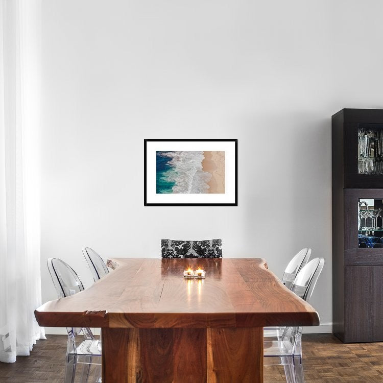 "Where The Ocean Ends" Framed Digital Print by Andreas Feldtkeller, 30x21"