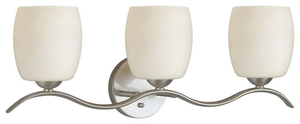 3-Light Bath Bracket, Brushed Nickel