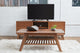 Walnut Coffee Table With Shelf 43x27